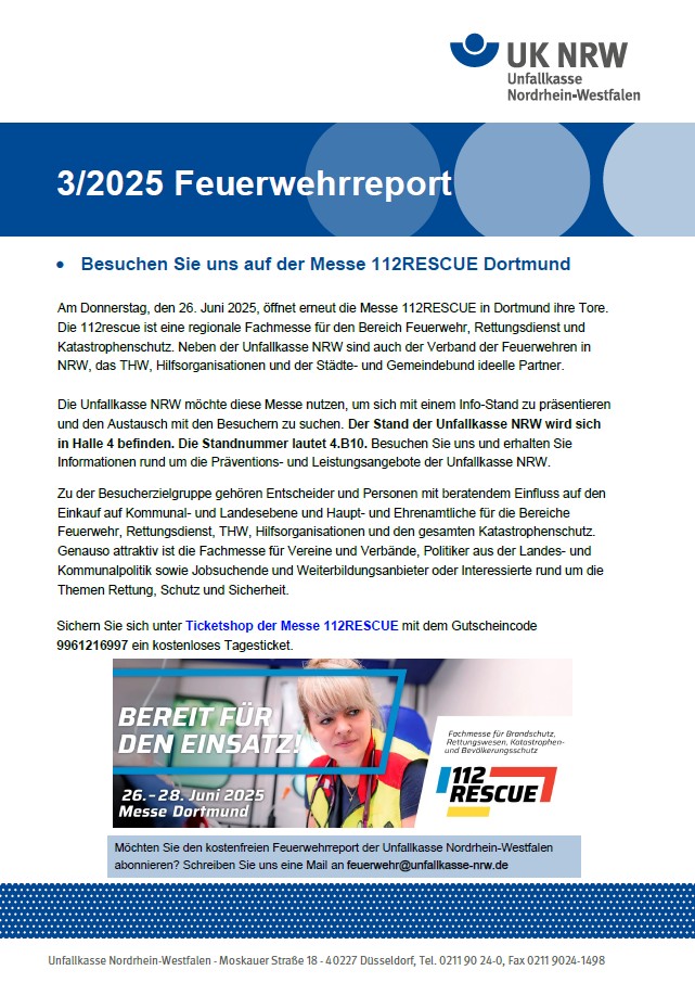 Feuerwehrreport 03/2025